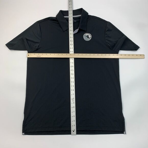 Adidas Polo Shirt Mens L Large Black Moisture Wicking Athletic Performance Golf - Picture 7 of 11